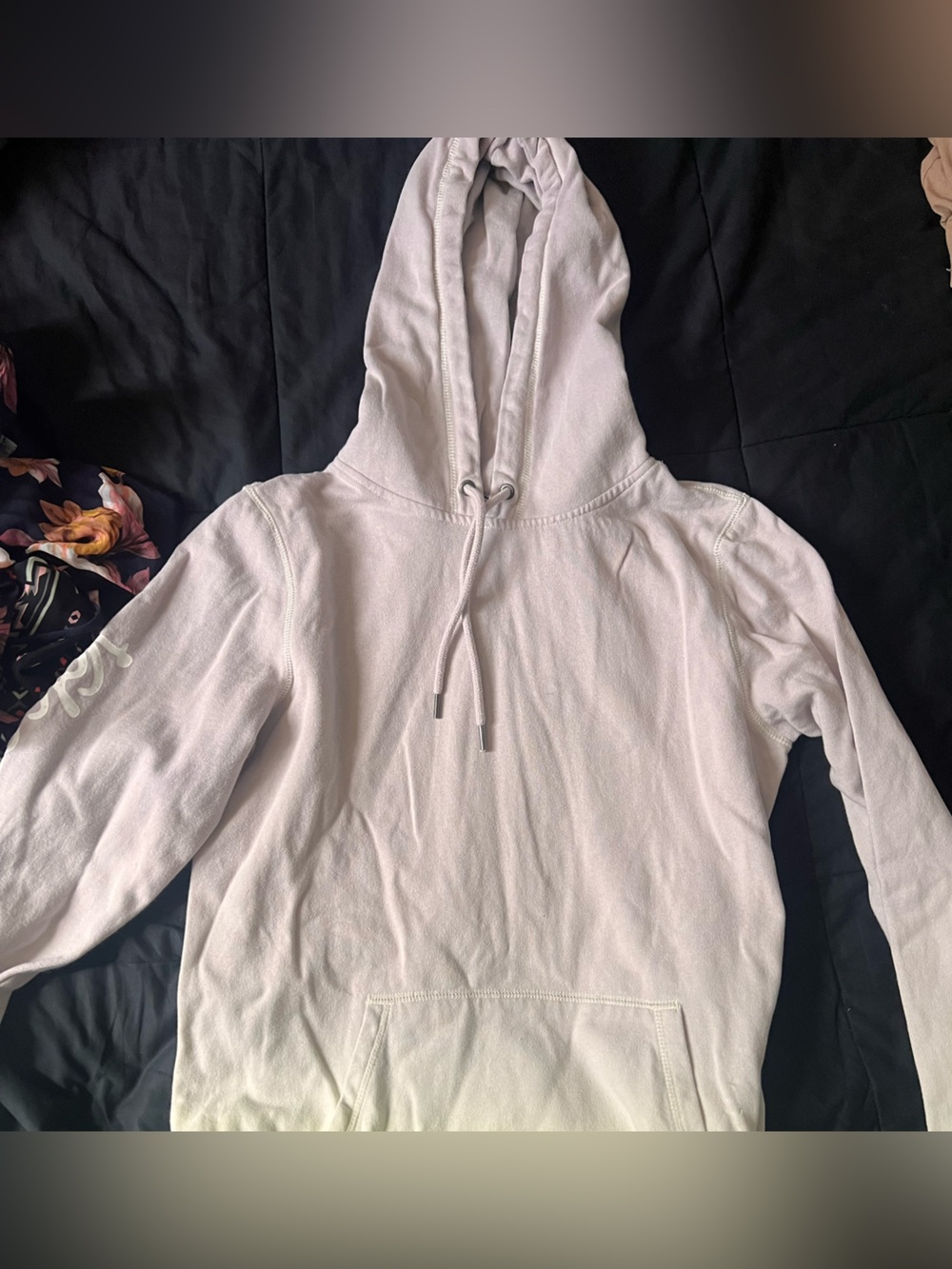 Volcom Light Gray Hooded Pullover Sweatshirt